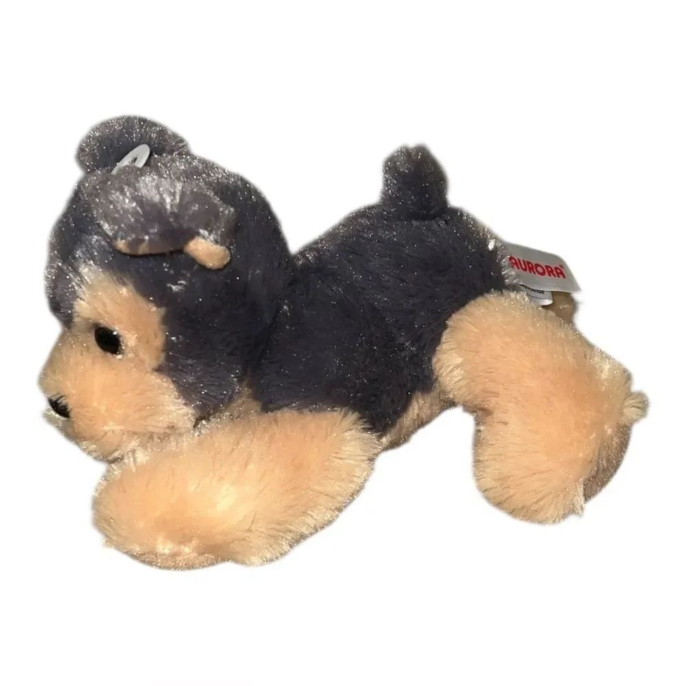 Aurora World Mini Flopsie Yorkshire Terrier Plush Dog Stuffed Animal 8" EUC